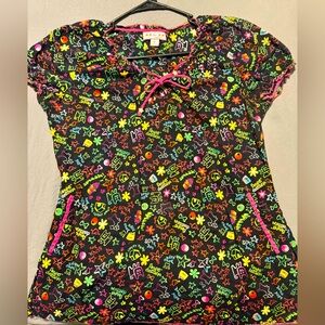 Size medium Koi scrub top